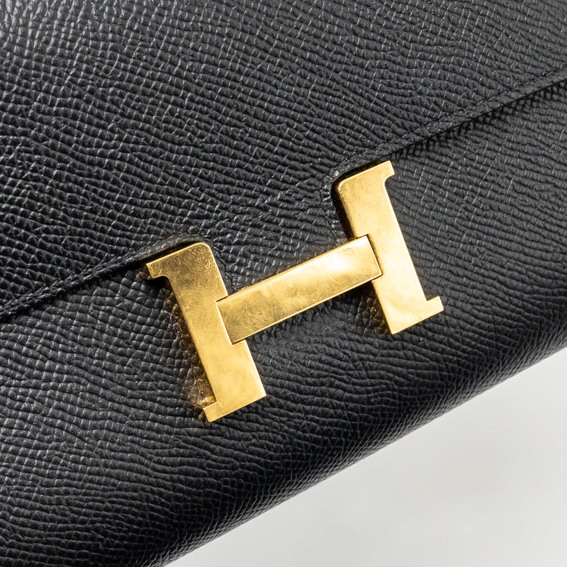 Hermes Constance To Go Epsom Black GHW Stamp U