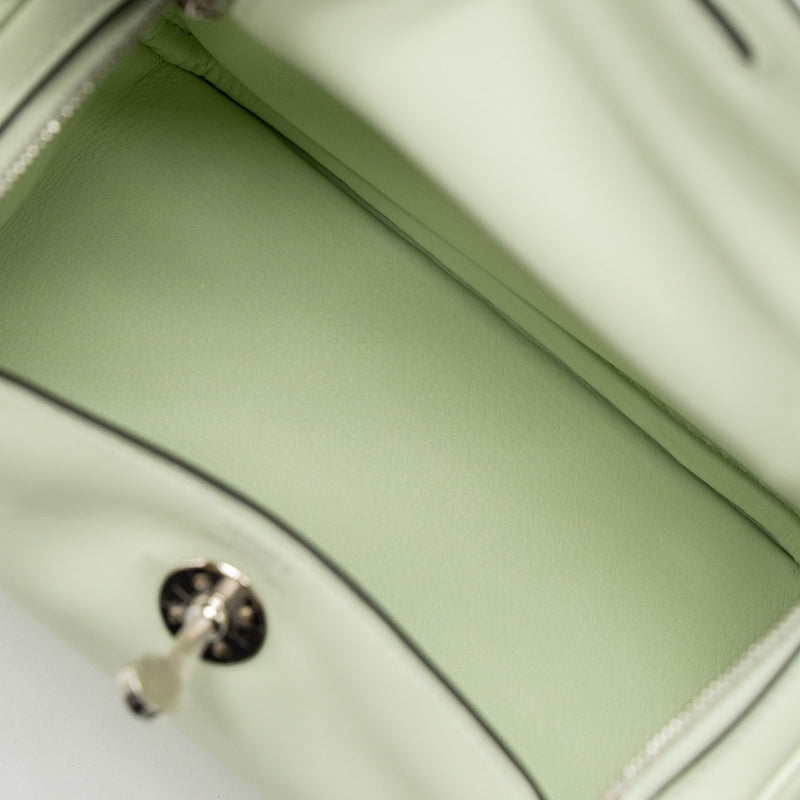 Hermes Mini Lindy Swift Vert Fizz SHW Stamp U