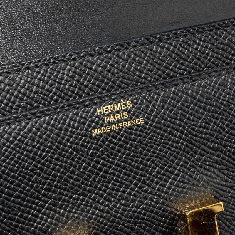 Hermes Constance To Go Epsom Black GHW Stamp U