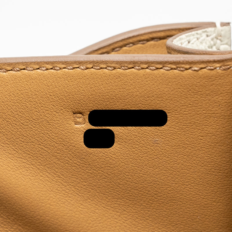 Hermes Mini Constance Chèvre Mysore Mushroom/Biscuit GHW Stamp B