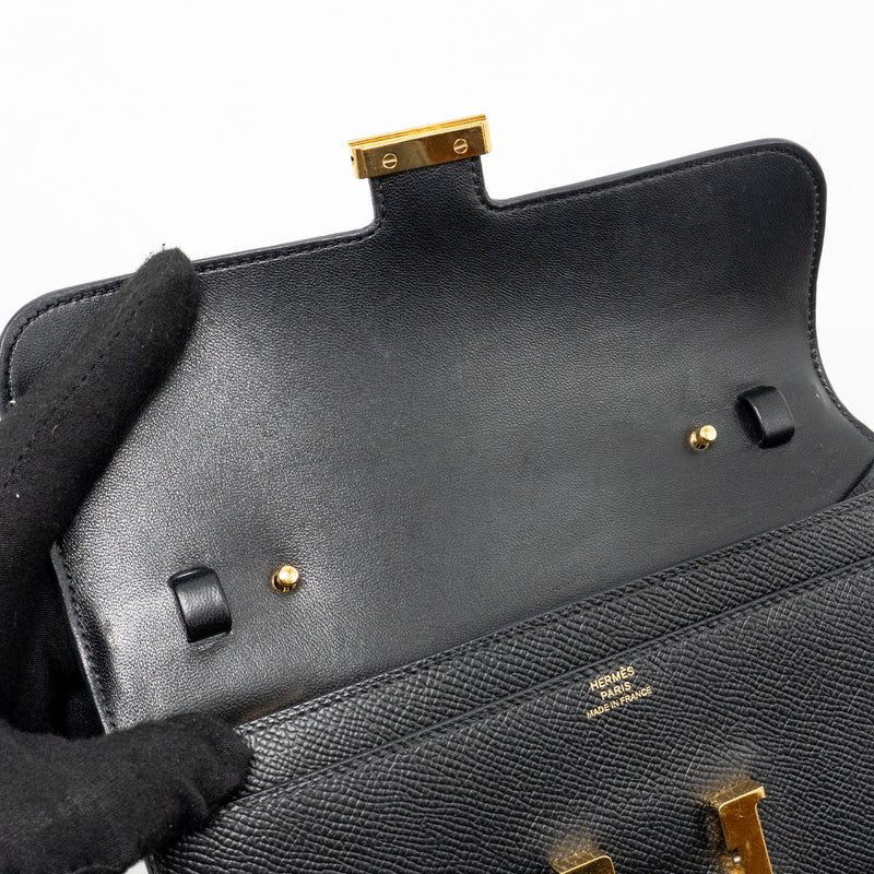Hermes Constance To Go Epsom Black GHW Stamp U