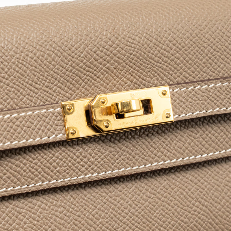 Hermes Kelly to Go Epsom Etoupe GHW Stamp B
