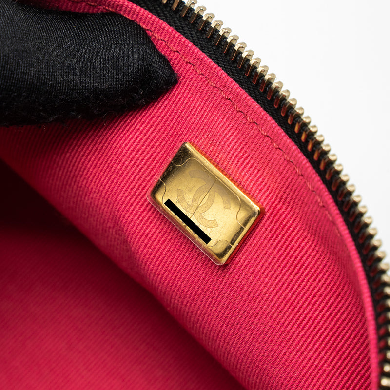 Chanel Top Handle Vanity Crossbody Bag Calfskin Black Brushed GHW (Microchip)