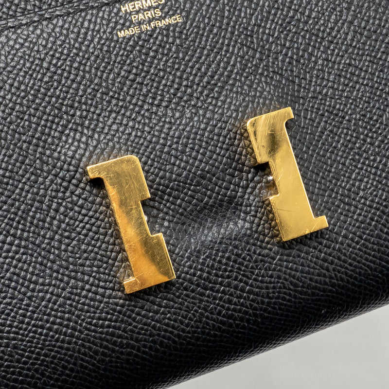 Hermes Constance To Go Epsom Black GHW Stamp U