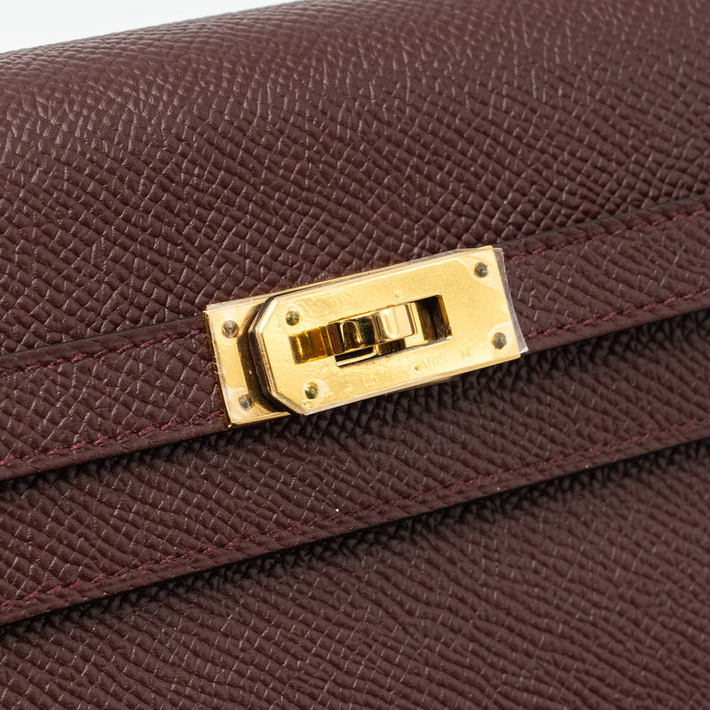 Hermes Kelly To Go Epsom 57 Bordeaux GHW Stamp U