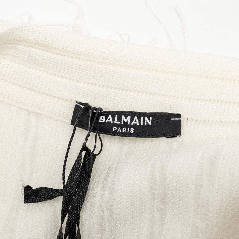 Balmain size 36 cardigan Viscose / polysester cream