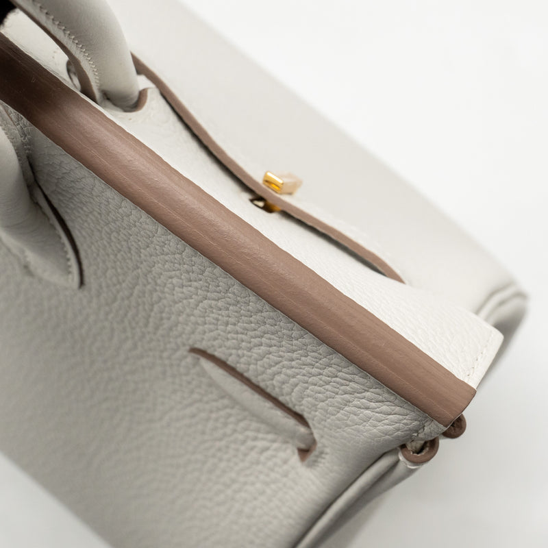 Hermes birkin 25 Togo Gris Pale GHW stamp B