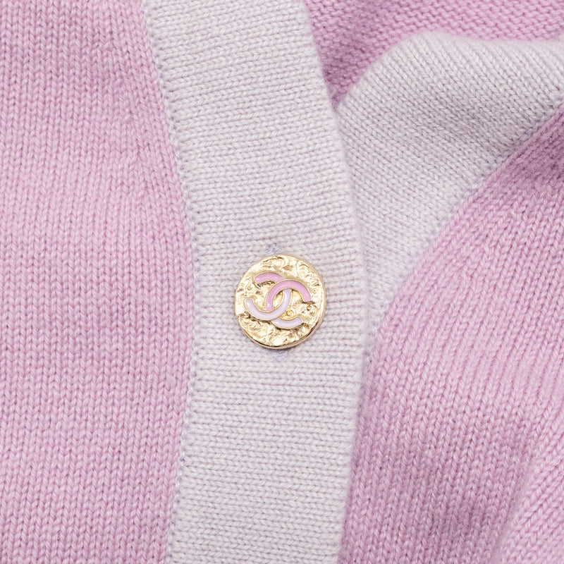 Chanel size 50 cardigan cashmere light purple
