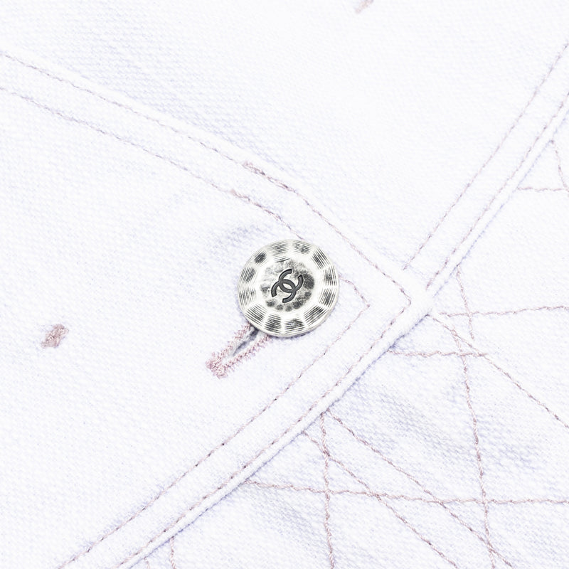 Chanel Size 34 20C Denim Jeans Cotton/Polyester Lavender