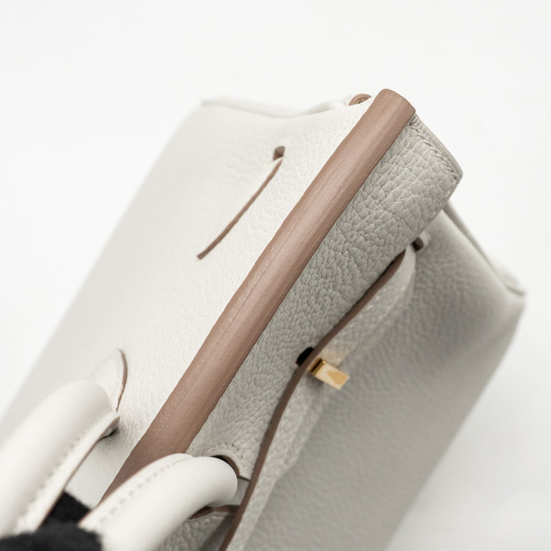 Hermes birkin 25 Togo Gris Pale GHW stamp B