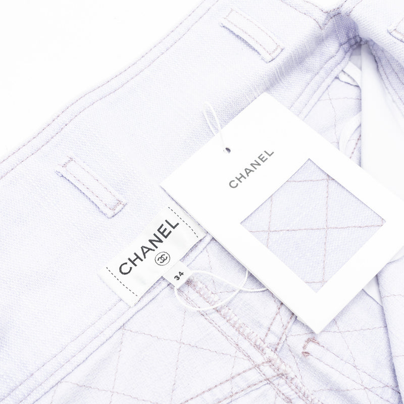 Chanel Size 34 20C Denim Jeans Cotton/Polyester Lavender