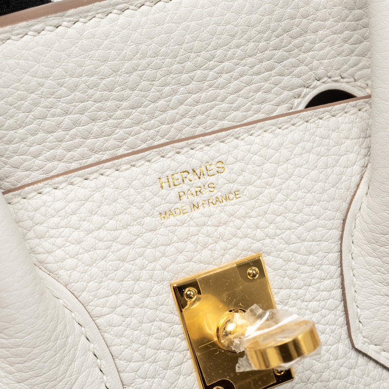 Hermes birkin 25 Togo Gris Pale GHW stamp B