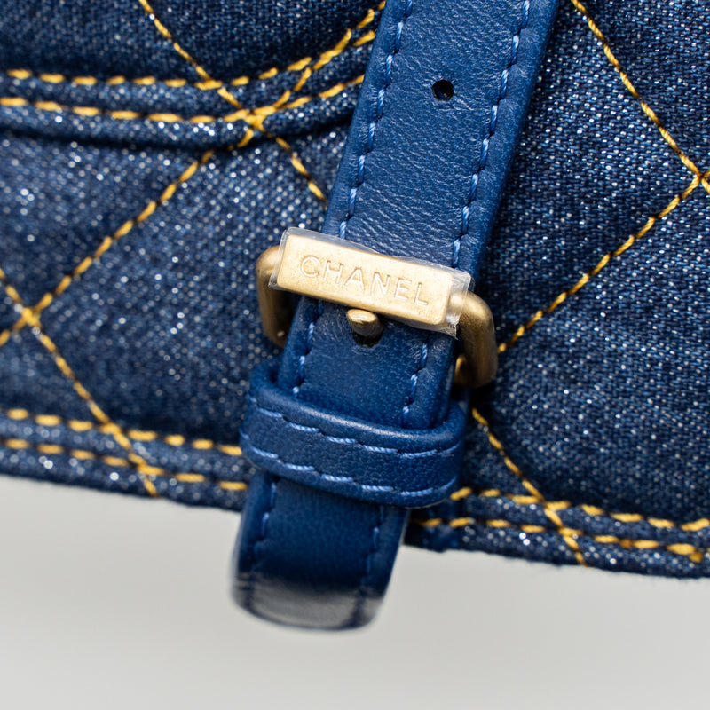 Chanel 23S Flap Backpack Denim Blue Brushed GHW (Microchip)