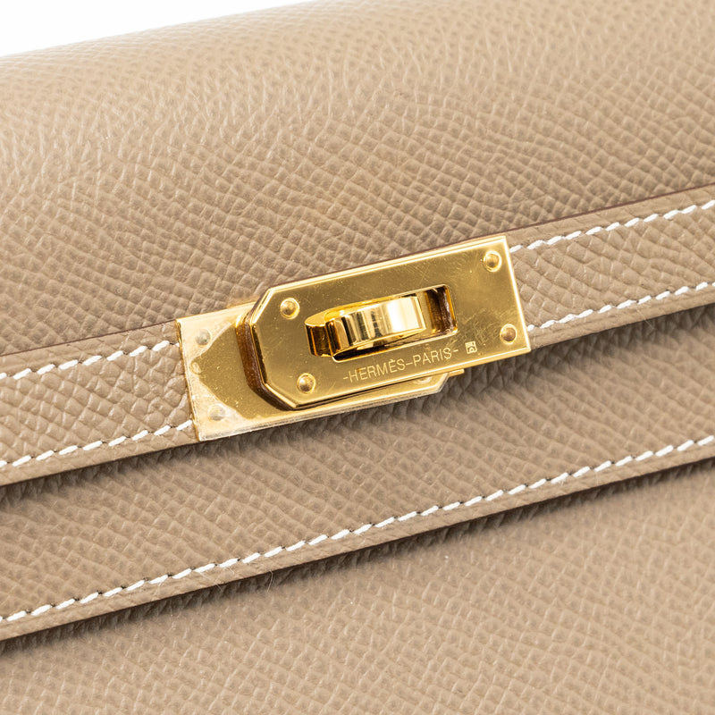 Hermes Kelly To Go Epsom Etoupe GHW Stamp Z