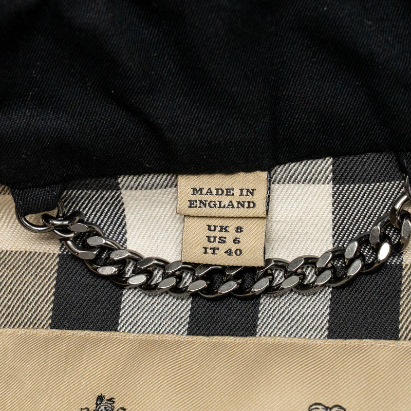 Burberry size UK8 kensington long trench coat black