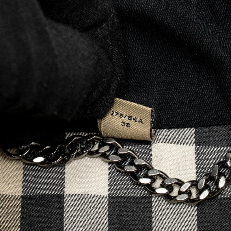 Burberry size UK8 kensington long trench coat black