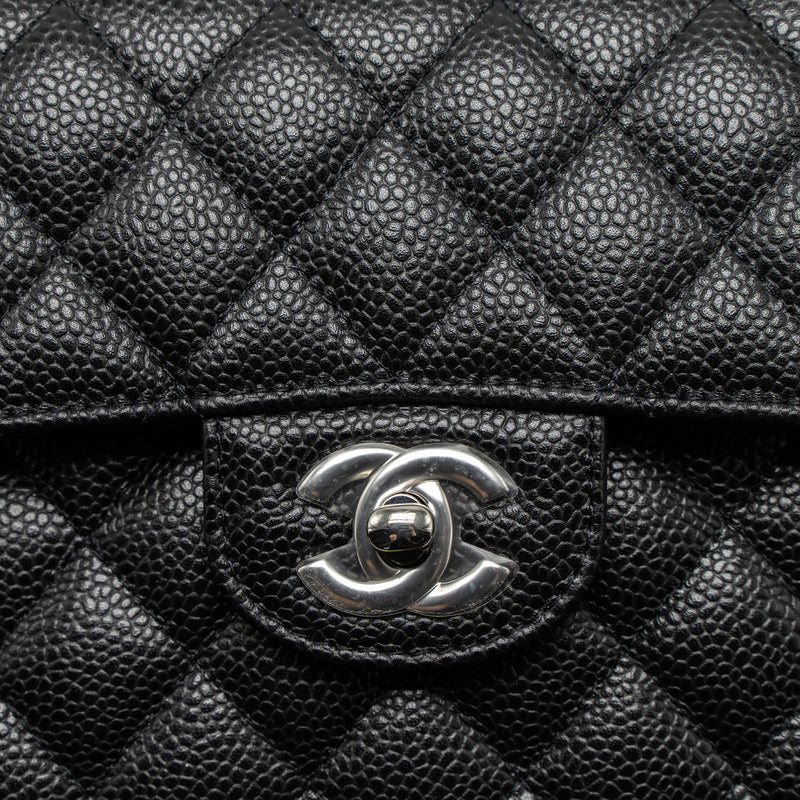 Chanel Small Classic Double Flap Bag Caviar Black SHW (Microchip)