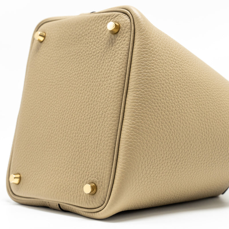Hermes Picotin 18 Lock Bag Clemence beige Marfa GHW Stamp W
