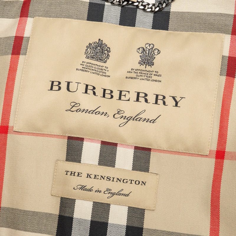Burberry size UK8 kensington long trench coat black