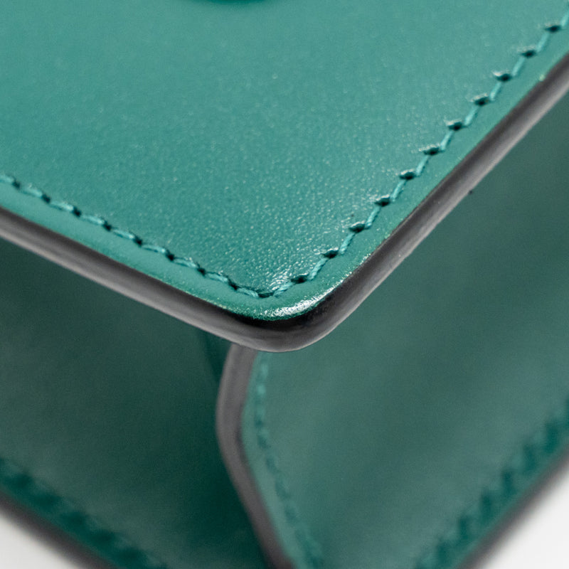 Bvlgari Serpenti Forever Wallet on Chain Calfskin Green LGHW