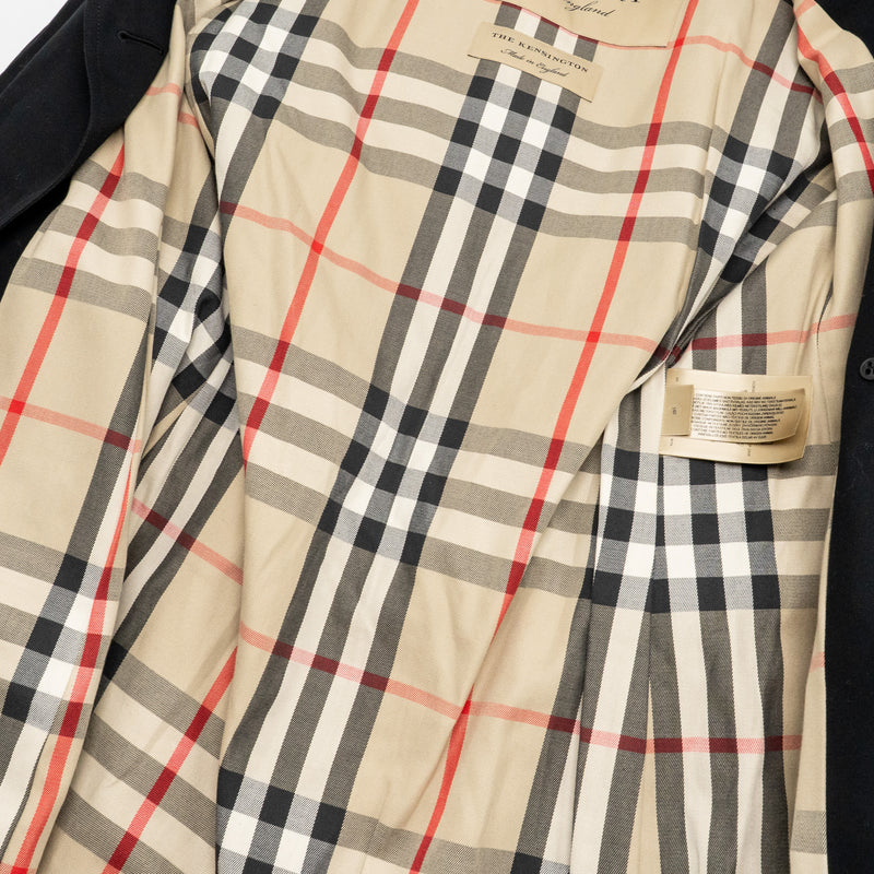 Burberry size UK8 kensington long trench coat black
