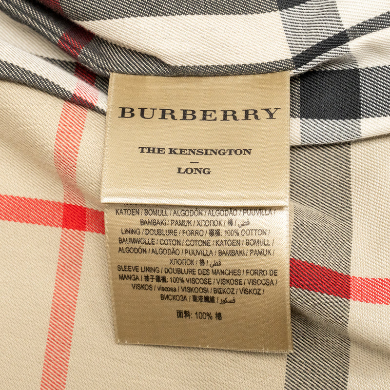 Burberry size UK8 kensington long trench coat black