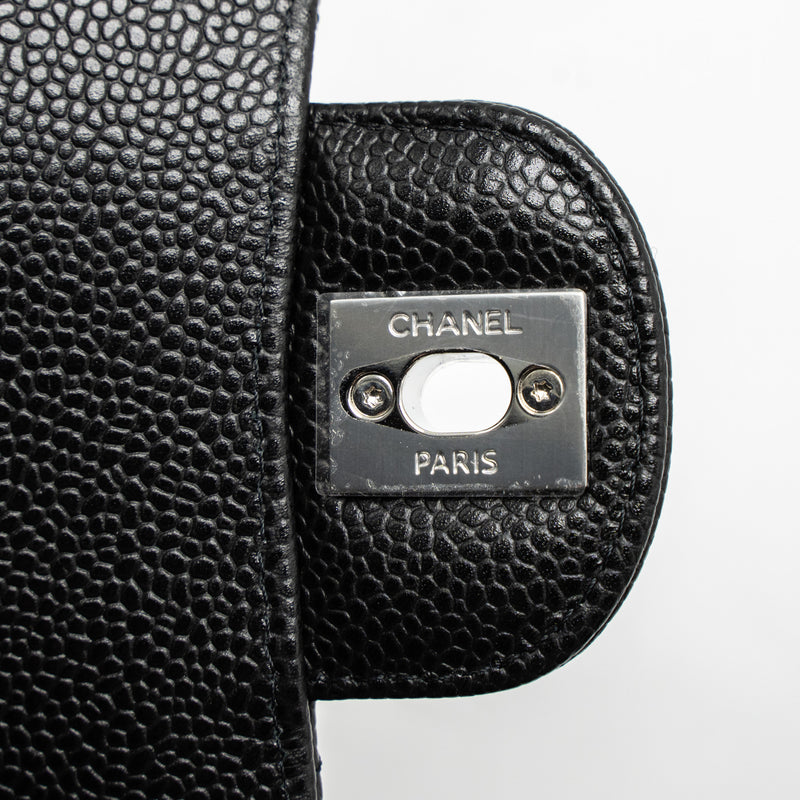 Chanel Small Classic Double Flap Bag Caviar Black SHW (Microchip)