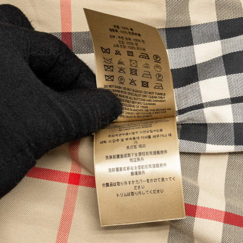 Burberry size UK8 kensington long trench coat black