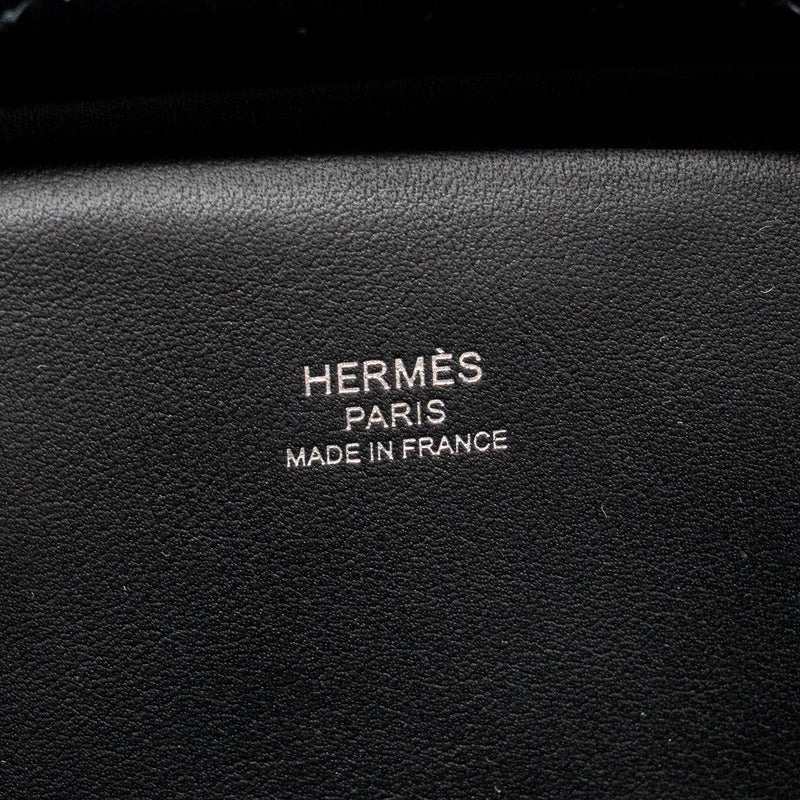 Hermes Birkin 25 Cargo Toile Goeland/Swift Black SHW Stamp B