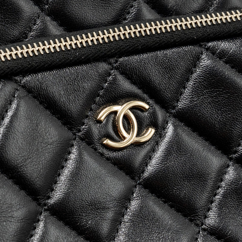 Chanel 25C Camera Bag Shiny Lambskin Black LGHW (Microchip)
