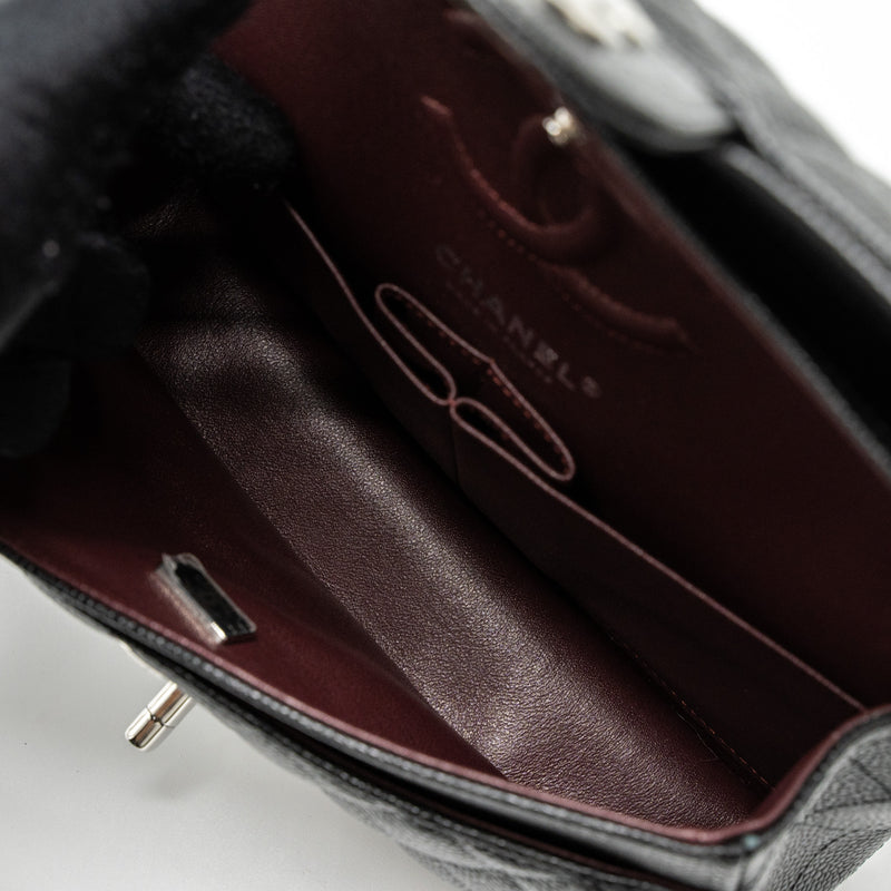 Chanel Small Classic Double Flap Bag Caviar Black SHW (Microchip)