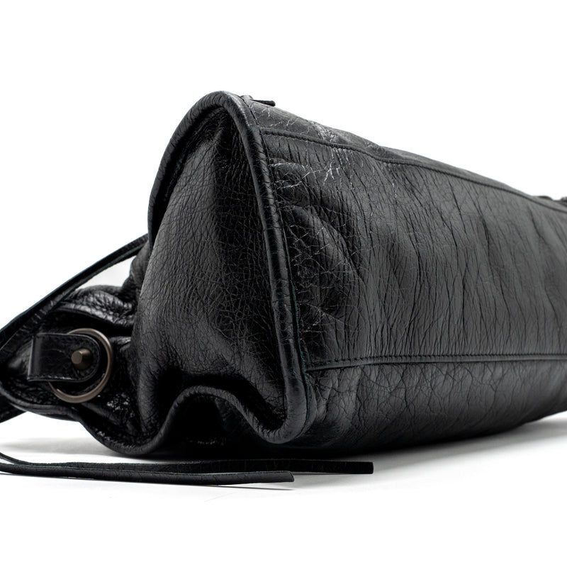 Balenciaga Classic City Bag Leather Black ruthenium silver Hardware