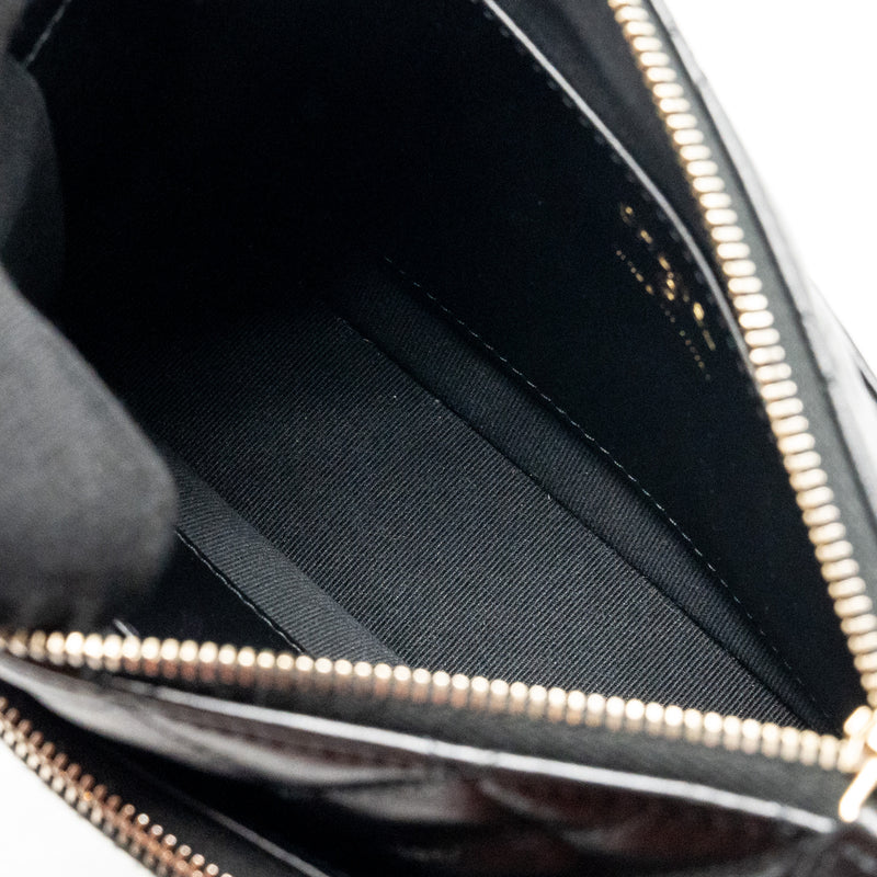 Chanel 25C Camera Bag Shiny Lambskin Black LGHW (Microchip)