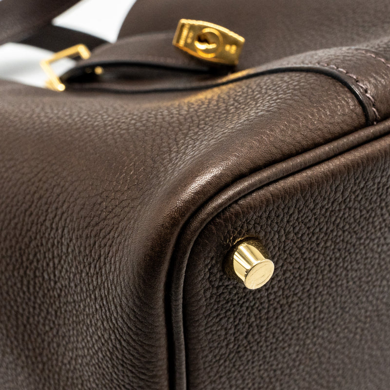 Hermes Picotin 18 Lock Bag Barenia Faubourg Ebene GHW Stamp U
