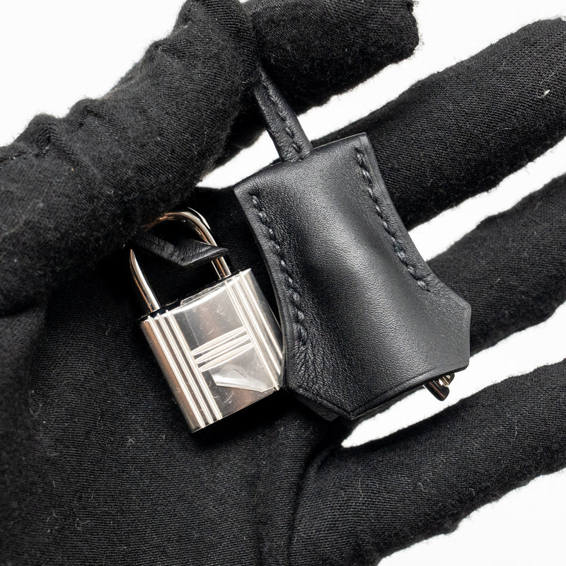 Hermes Birkin 25 Cargo Toile Goeland/Swift Black SHW Stamp B