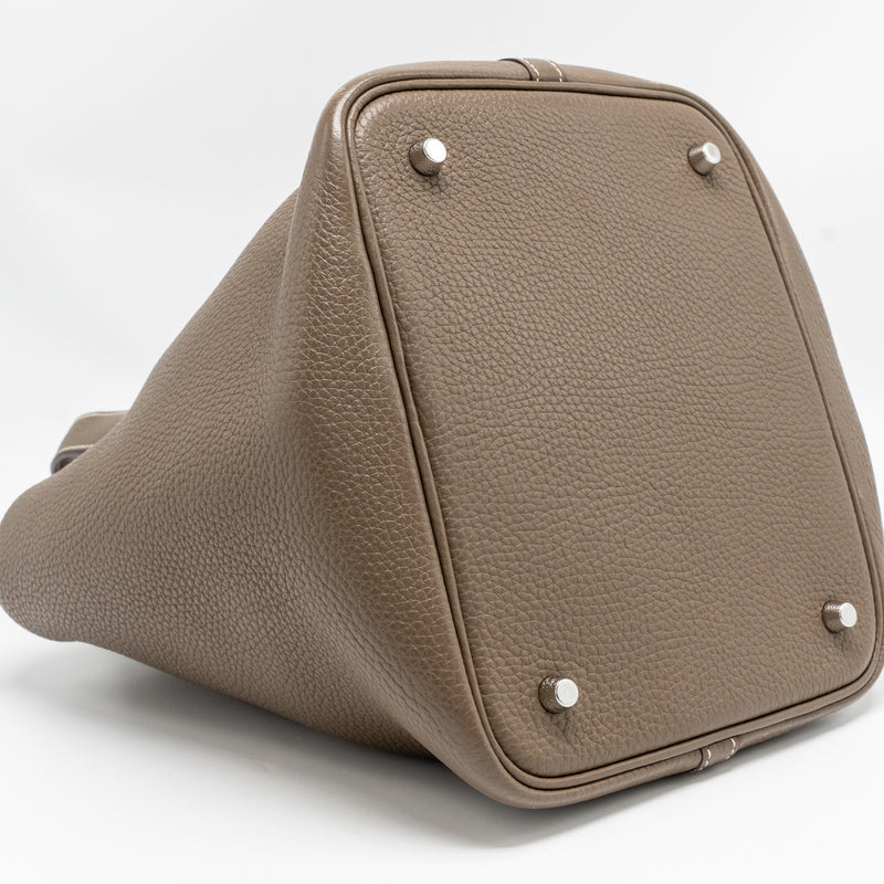 Hermes Picotin 22 Lock Bag Clemence Etoupe SHW Stamp D