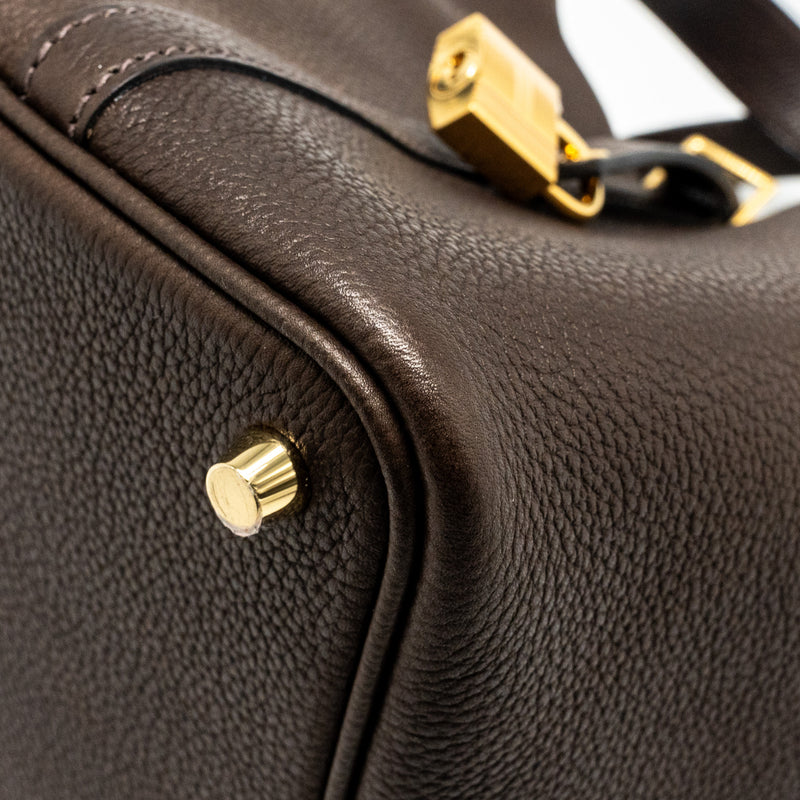 Hermes Picotin 18 Lock Bag Barenia Faubourg Ebene GHW Stamp U