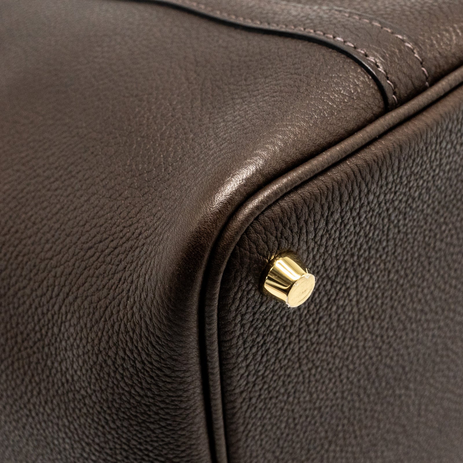 エルメス★ピコタン18 Ebene Barenia Faubourg Calfskin HERMES Barenia Faubourg Picotin Lock 18 PM Ebene 874822