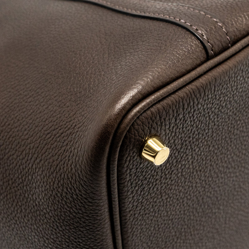 Hermes Picotin 18 Lock Bag Barenia Faubourg Ebene GHW Stamp U