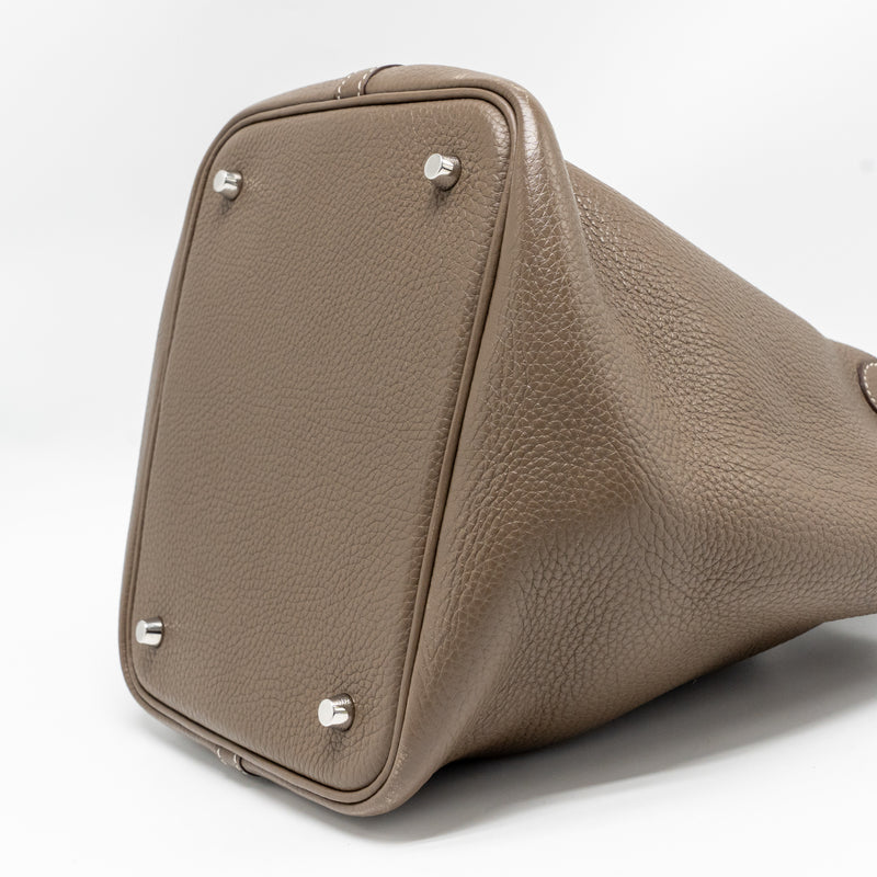 Hermes Picotin 22 Lock Bag Clemence Etoupe SHW Stamp D