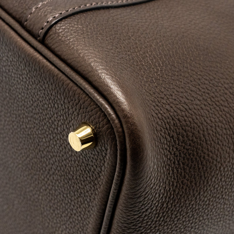 Hermes Picotin 18 Lock Bag Barenia Faubourg Ebene GHW Stamp U