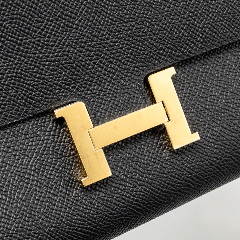 Hermes Constance to Go Epsom Black GHW Stamp K