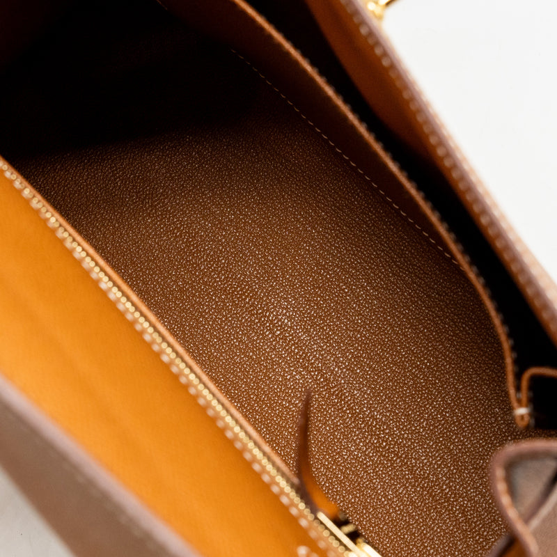 Hermes Kelly 25 Epsom Gold GHW Stamp B