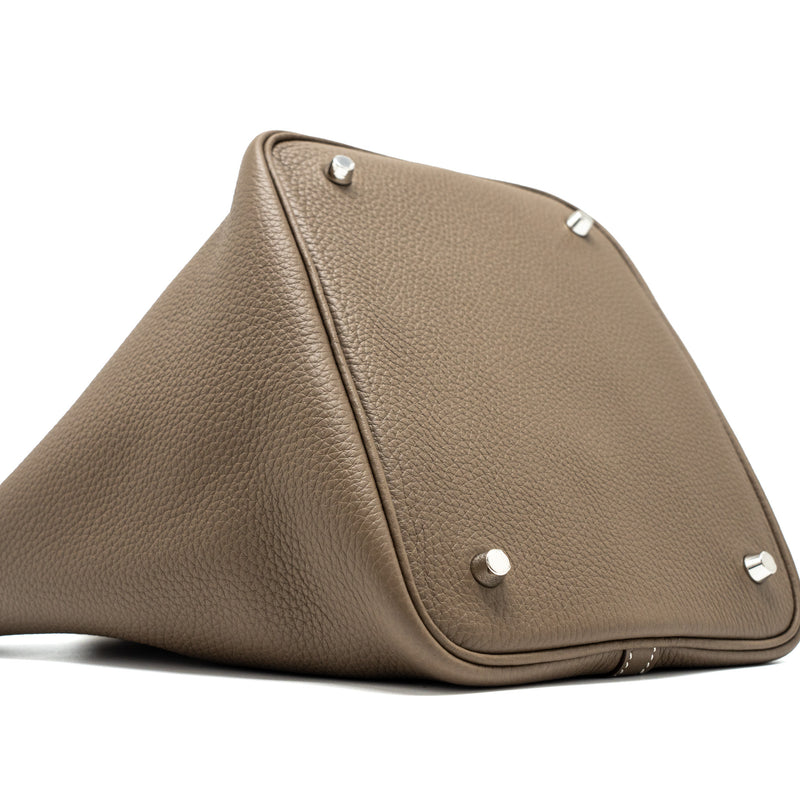 Hermes Picotin 22 Lock Bag Clemence Etoupe SHW Stamp B