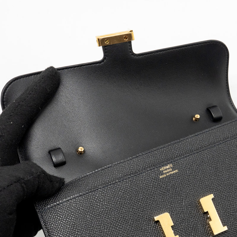 Hermes Constance to Go Epsom Black GHW Stamp K