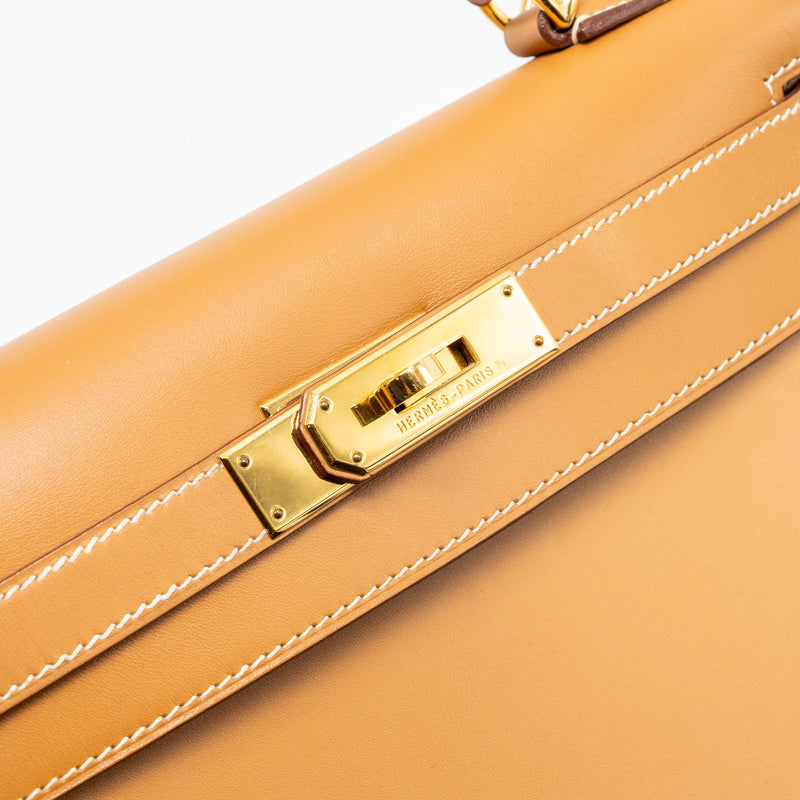 Hermes Kelly 28 Butler Nature Sable GHW Stamp Square D