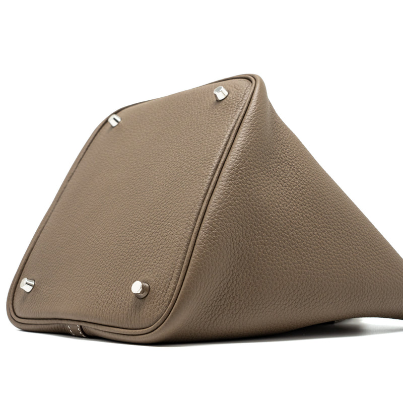 Hermes Picotin 22 Lock Bag Clemence Etoupe SHW Stamp B