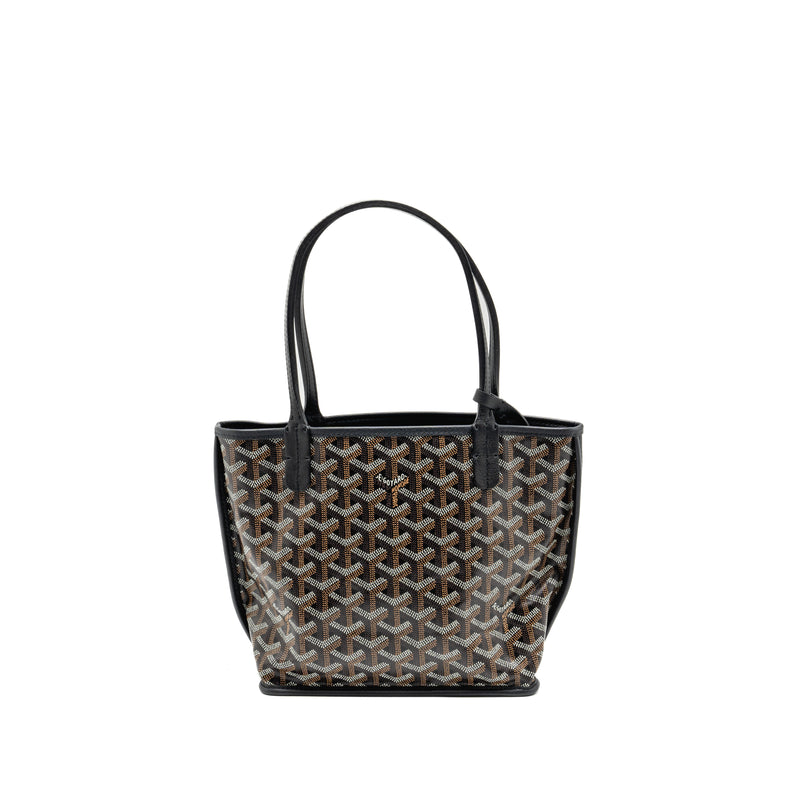 Goyard Mini Anjou Tote Goyardline Canvas/Leather Black SHW