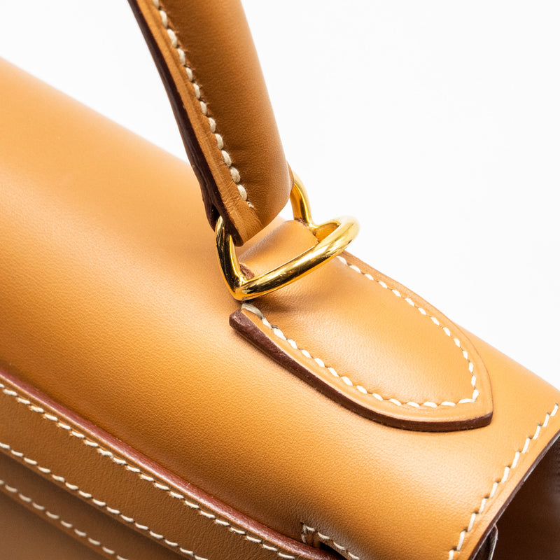 Hermes Kelly 28 Butler Nature Sable GHW Stamp Square D