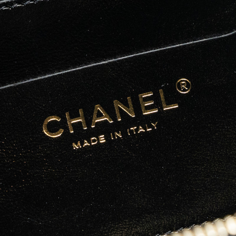 Chanel 22A Backpack Patent Black LGHW (Microchip)